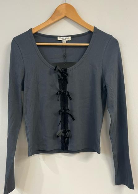 Ladies Brave Soul Black Long Sleeve Top