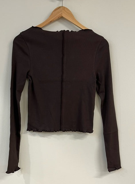 Ladies Brave Soul Grey Long Sleeve Top
