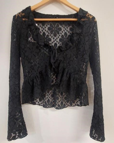 Ladies Going Somewhere Black Long Sleeve Top
