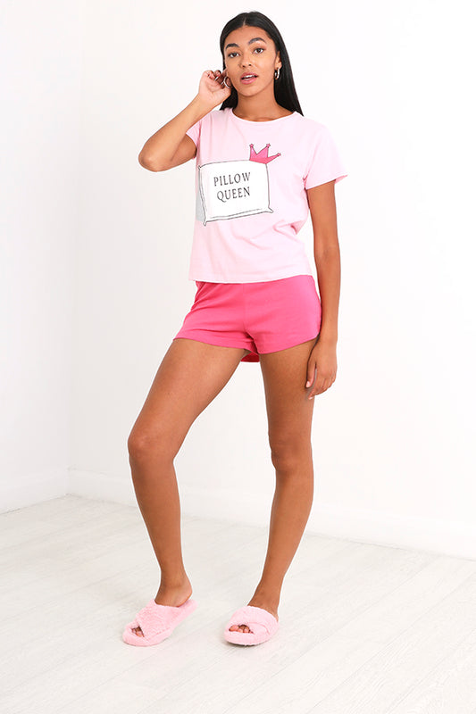 Pillow Queen Glitter Print Pyjama Set