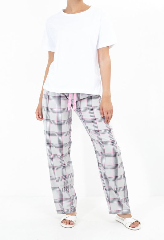 Check Print Two Piece Pyjama Set