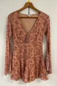 Brave Soul Long Sleeve Floral Playsuit Dress