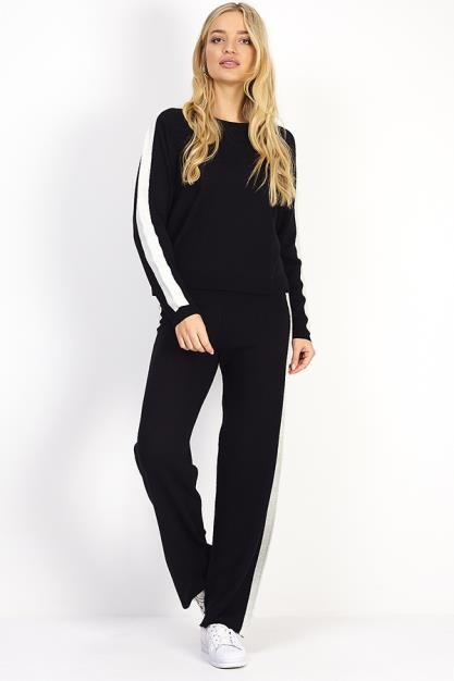 Colour Block Sleeve Jumper And Trouser Set