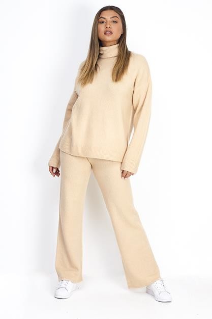 Tpiece Warm Sand Knitted Set