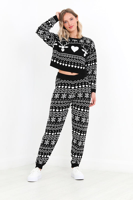 Jacquard Fairisle Christmas Design Knit Set
