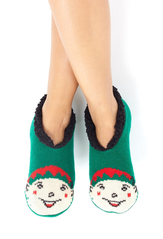 Annie Elf Christmas Knitted Slipper Socks