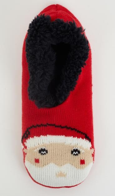Annie Santa Christmas Knitted Slipper Socks
