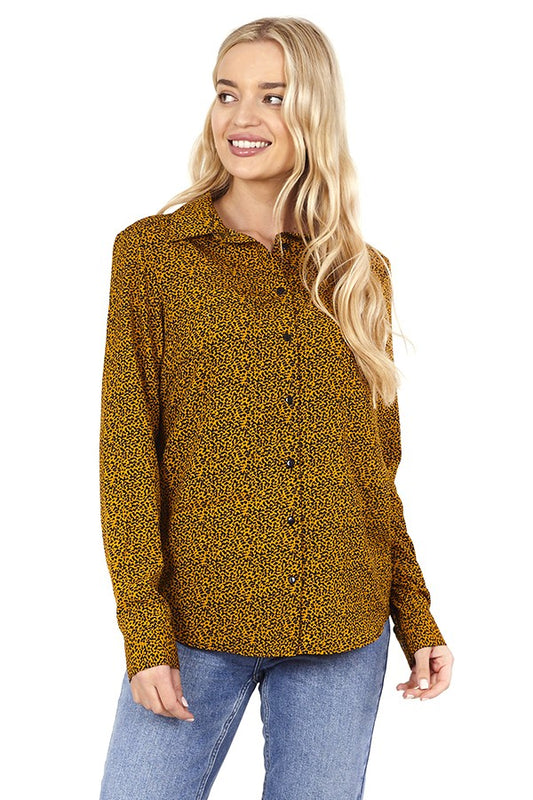 Splatter Print Long Sleeve Shirt