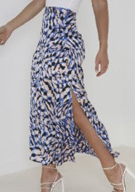 Brave Soul Kelly Satin Midi Skirt