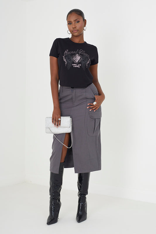 Midi Cargo Skirt