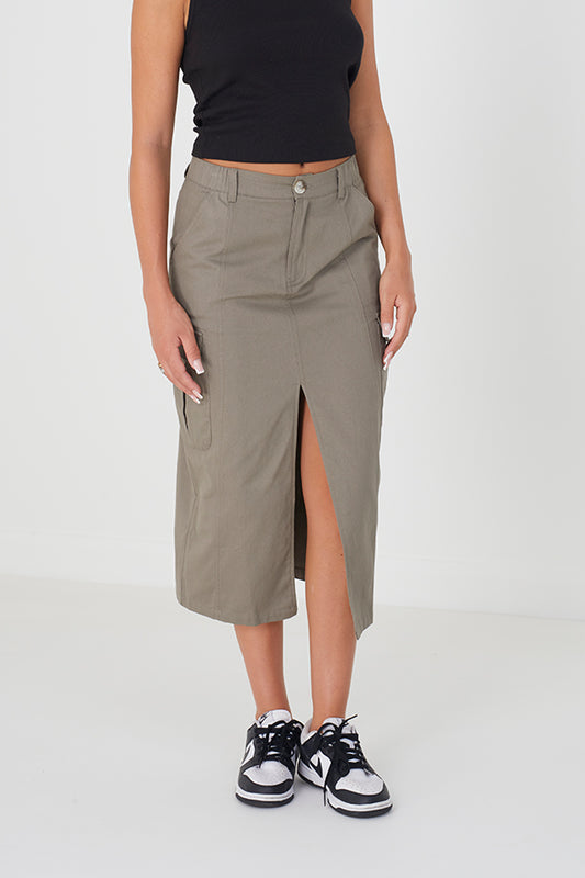 Midi Denim Skirt