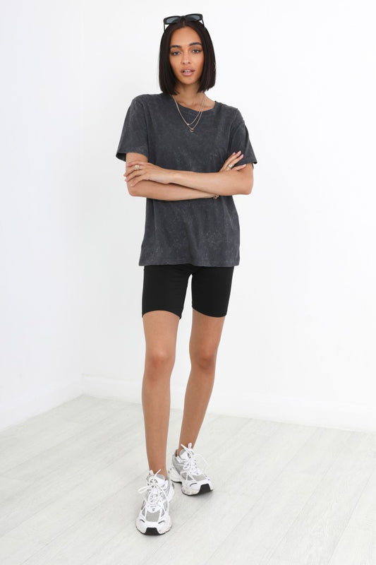Plain Black Stretchy Cycling Shorts