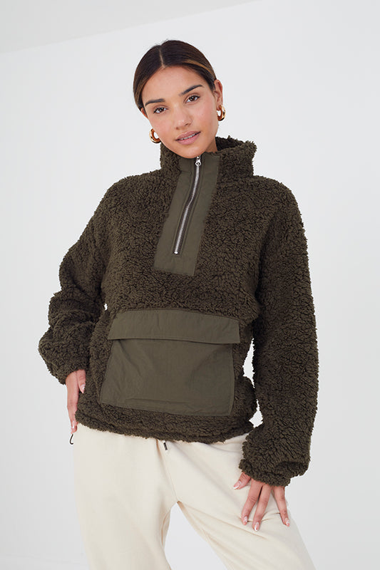 Quarter Zip Fleece Sweat-Shirt