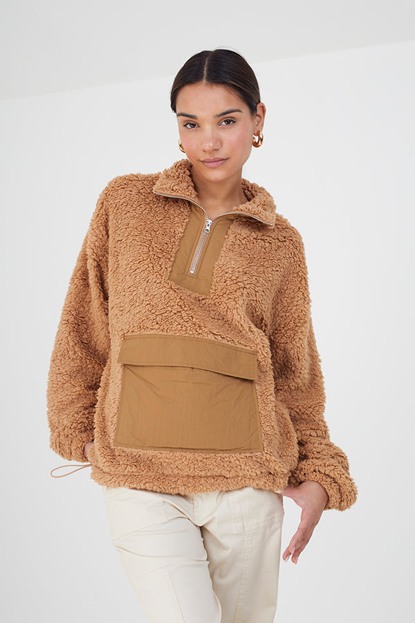 Quarter Zip Fleece Sweat-Shirt