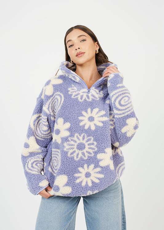Ladies Brave Soul Lilac Sweatshirt