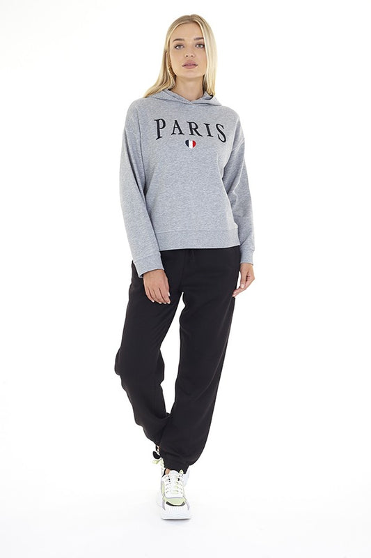 Paris Embroidered Overhead Hoodie