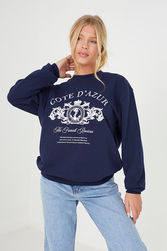 Collegiate Embroidered Sweat-Shirt