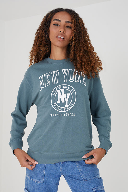 New York' Print Sweat-Shirt