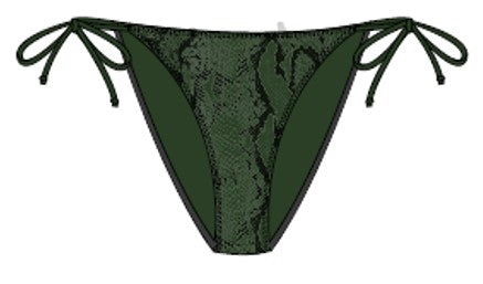 Swimwear Snake Print Bikini Bottom