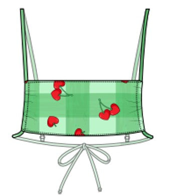 Swimwer Cherry Print Bikini Top