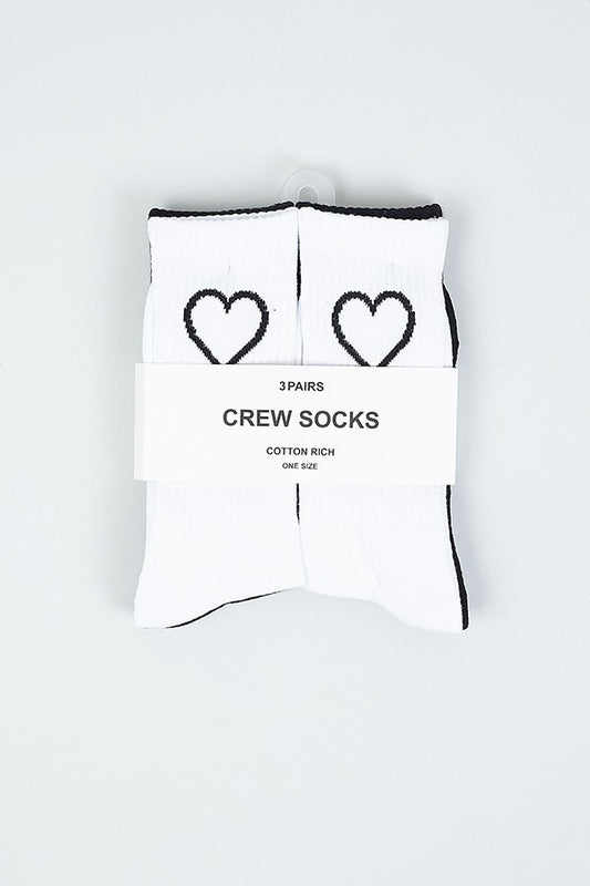 3 Pk Crew Socks