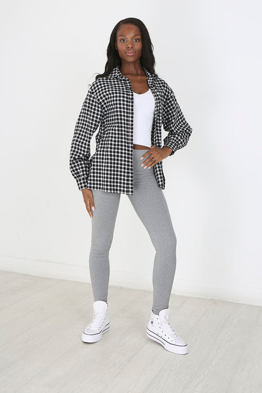 Grey Marl Slim Fit Stretchy Plain Leggings