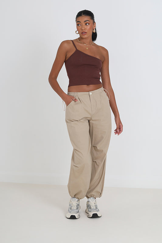 Stone Utility Cargo Parachute Trousers