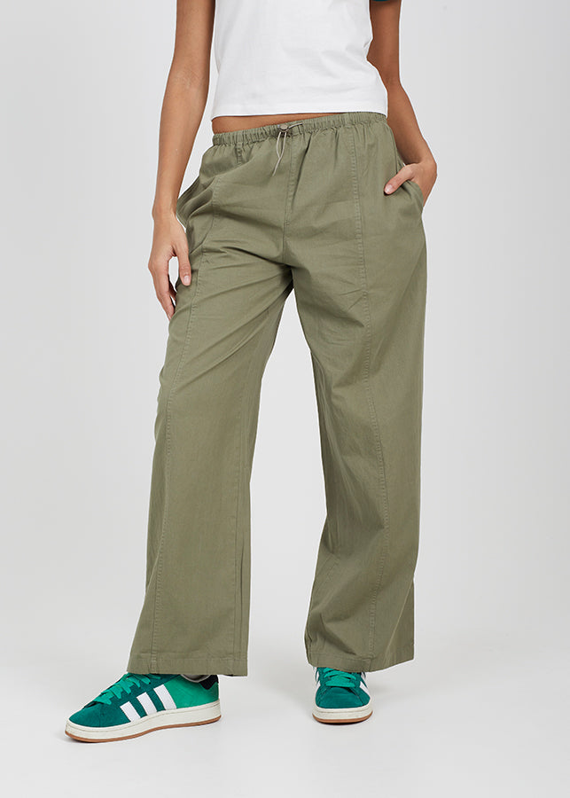 Elastiacted Waist Cotton Trousers