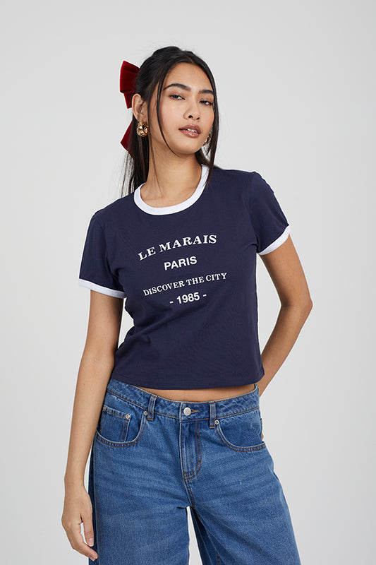 'Le Marais' Paris Baby Tee