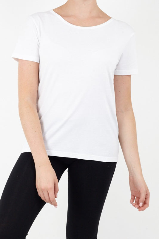 Tammy Slashed Back Crew Neck T-Shirt