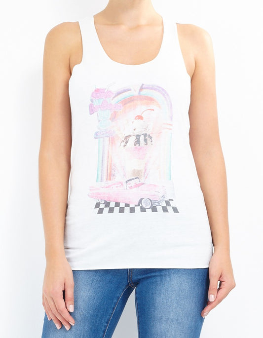 Sundae Photographic Print Vest Top