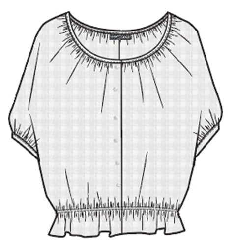 Button Peasant Top