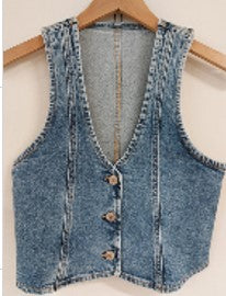 Denim Waist Top