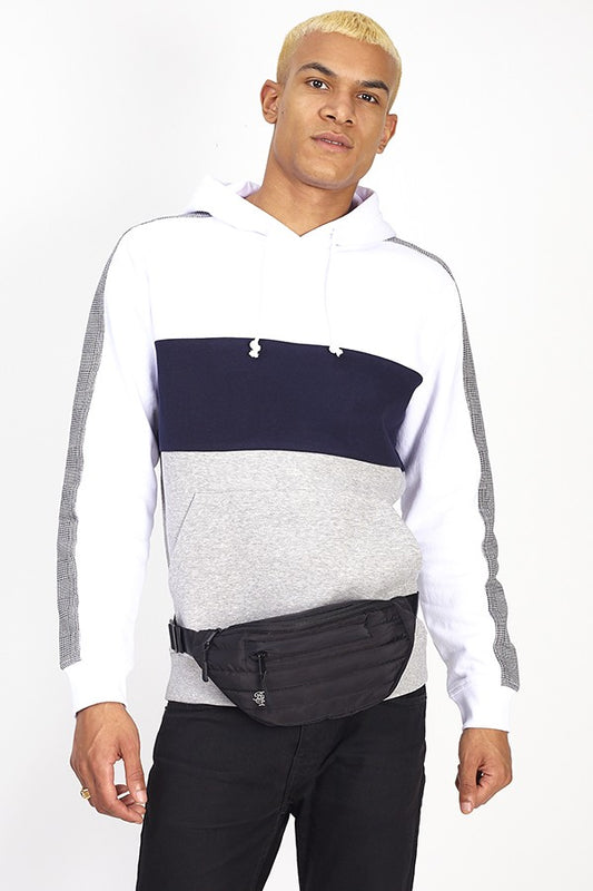 Black Quilted Bum Bag With Strap Detail