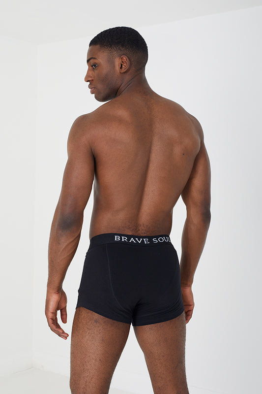 Three Pack Branded Black Boxer Shorts