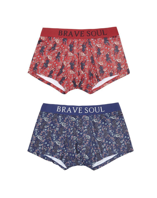 Floral Panther Print Tpack Branded Boxers