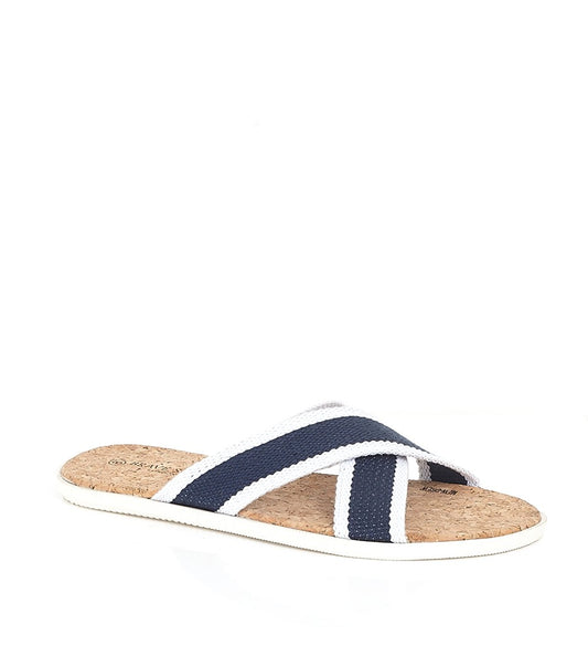 Crossover Strap Cork Sole Sandals