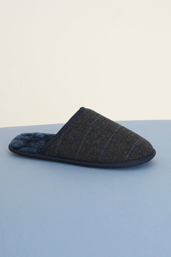 Navy Knitted Slier