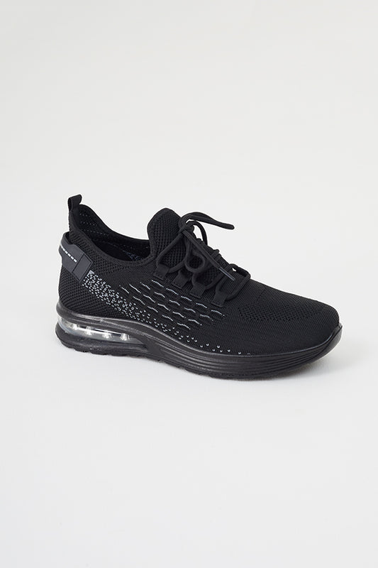 Black Knit Trainer Black Knitted Uer
