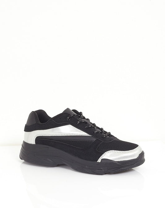Reflective Panel Detail Chunky Trainers