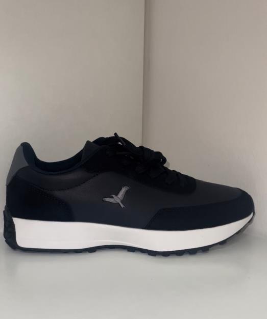 Navy Faux Suede Lace Up Trainer