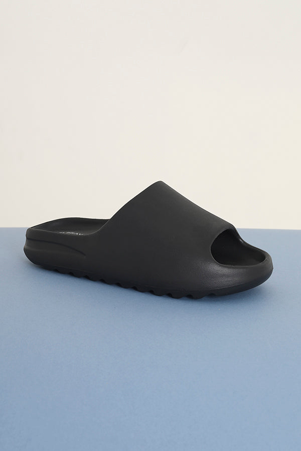 Black Moulded Sole Lightweight Eva Slider