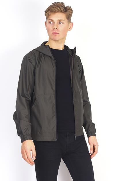 Khaki Lightweight Hooded Windrunner Jacket