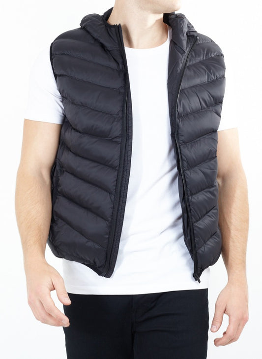 Blackburn Hooded Chevron Quilted Gilet