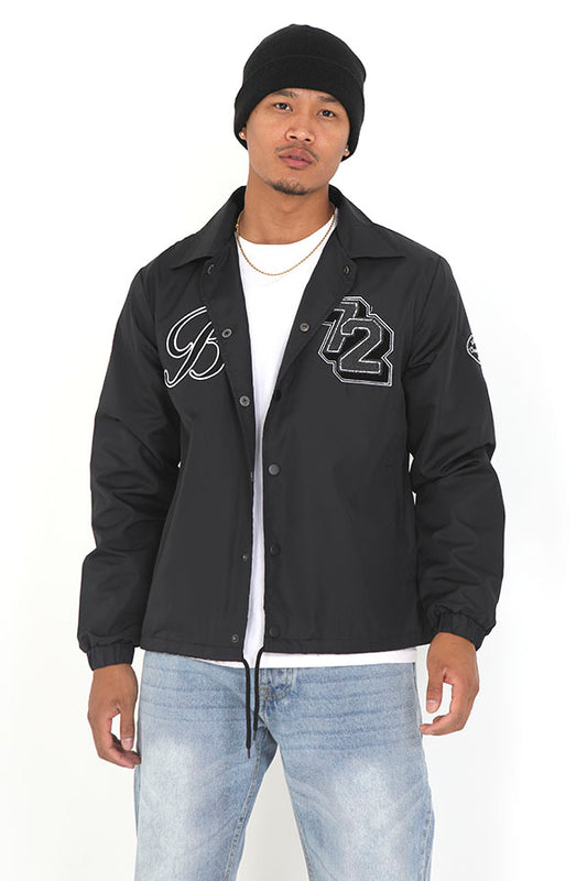 Black Badge Applique Coach Jacket