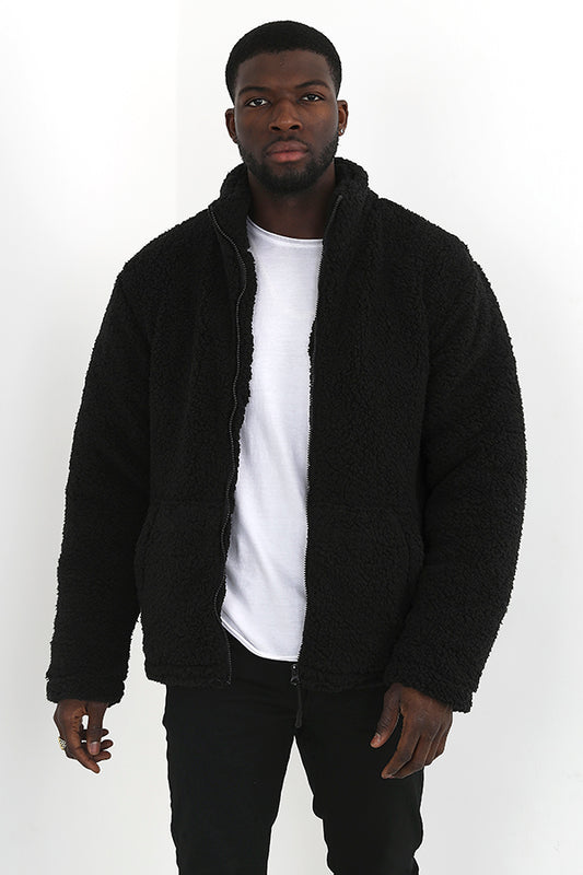 Soft Feel Borg Funnel Neck Jacket