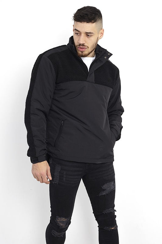 Black Borg Detail Overhead Jacket