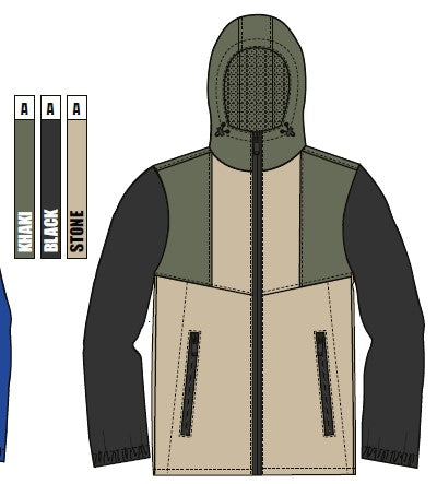 Colour Block Hooded Windrunner Jacket