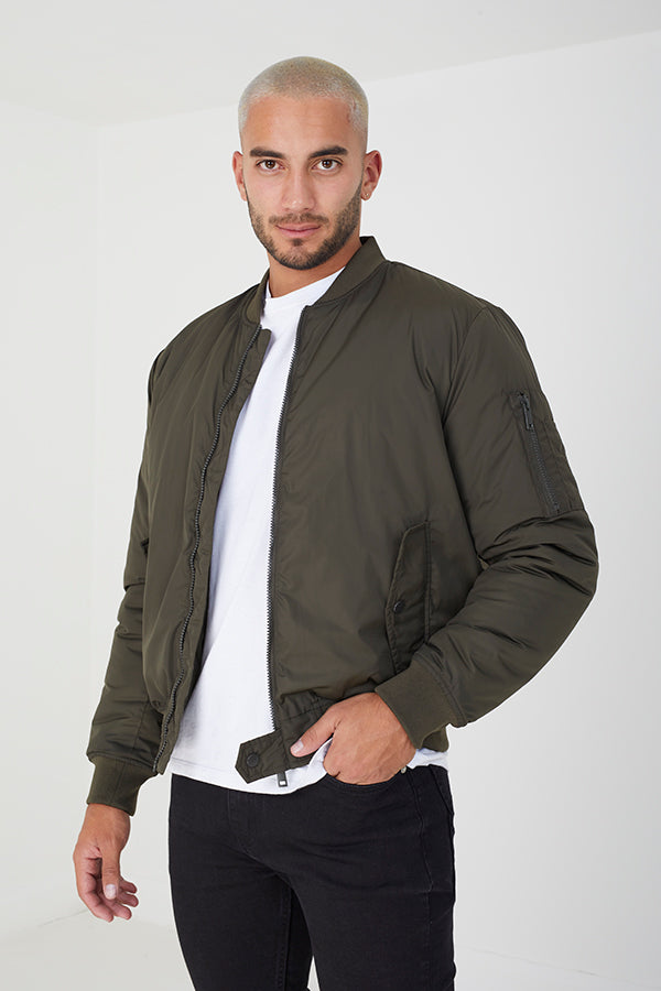 Khaki Bomber Jacket