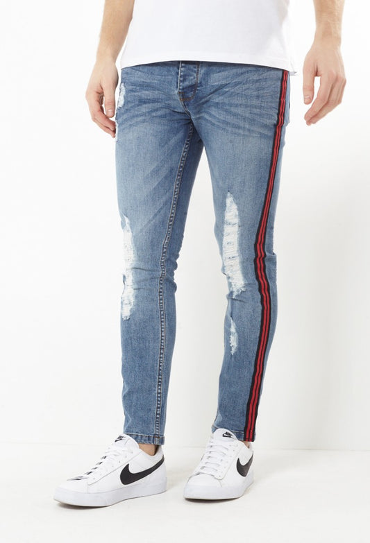 Red Tape Side Seam Detail Distressed Jeans